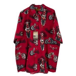 - Clearwater Outfitters Short Sleeve‎ Button Down Shirt Mens 2XL Motorcycles